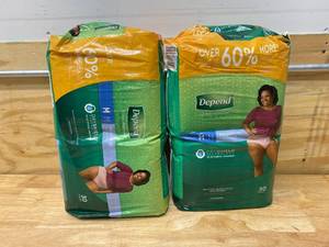 lot 97 image: DEPEND Lot of 2-  FIT-FLEX Incontinence Underwear for Women - Maximum Absorbency - Blush (30 per package) (Medium)