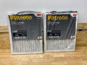 lot 113 image: 3M Lot of 2-  Filtrete Basic Dust Clean Living Furnace Filters- 16x20x1 (3 per package)