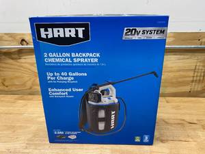 lot 19 image: HART 20-Volt Cordless 2 Gallon Backpack Chemical Sprayer Kit with Battery (2Ah) and Charger