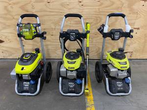 lot 47 image: RYOBI Lot of 3- Pressure Washers