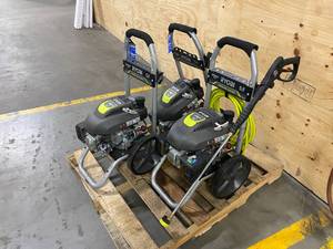 lot 48 image: RYOBI Lot of 3-  Pressure Washers