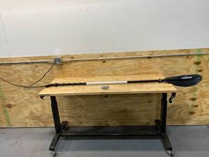lot 115 image: OVERMONT Kayak Paddle 230cm90.5in Heavy Duty Aluminum Alloy Lightweight Boating Oar for Inflatable Kayaks with Paddle Leash
