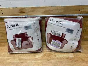 lot 117 image: PUREFIT Lot of 2-  Reversible Quilted Sofa Cover, Water Resistant Slipcover Furniture Protector, Washable Couch Cover with Non Slip Foam and Elastic Straps