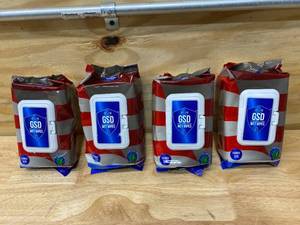 lot 104 image: GSD Lot of 4 Packs of-  Wet Wipes Family Size Antibacterial (80 Wet Wipes per pack)- With Aloe Vera - Exp. 062022