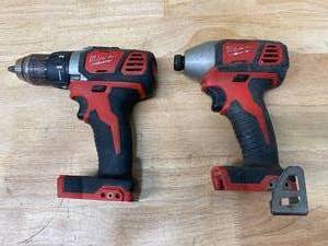 lot 3 image: MILWAUKEE- M18 DrillDriver and Impact Driver (Tools Only)