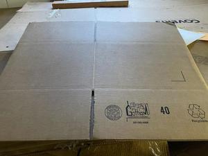 lot 22 image: Pallet of cardboard shipping boxes...