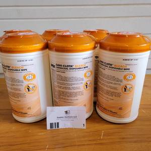 6 Pack Case of PDI Sani-Cloth Bleach Germicidal Disposable Wipes NEW IN BOX($140 Value)
