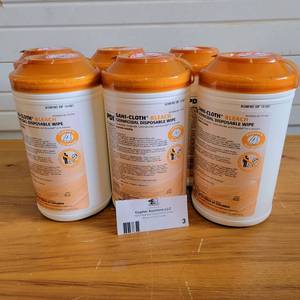 6 Pack Case of PDI Sani-Cloth Bleach Germicidal Disposable Wipes NEW IN BOX($140 Value)