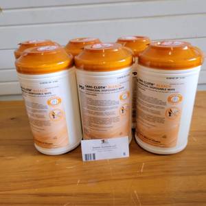 6 Pack Case of PDI Sani-Cloth Bleach Germicidal Disposable Wipes NEW IN BOX($140 Value)