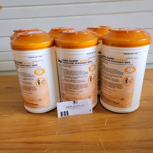 6 Pack Case of PDI Sani-Cloth Bleach Germicidal Disposable Wipes NEW IN BOX($140 Value)