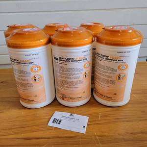 6 Pack Case of PDI Sani-Cloth Bleach Germicidal Disposable Wipes NEW IN BOX($140 Value)