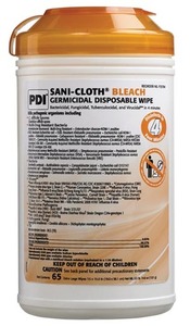 6 Pack Case of PDI Sani-Cloth Bleach Germicidal Disposable Wipes NEW IN BOX($140 Value)