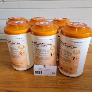 6 Pack Case of PDI Sani-Cloth Bleach Germicidal Disposable Wipes NEW IN BOX($140 Value)