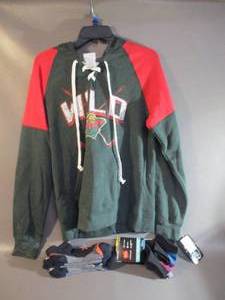 MN Wild Hockey Sweatshirt and Hanes Socks