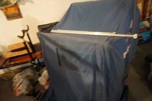 Dave Genze The Fish Trap Pop Ice Fishing Shelter On Sled