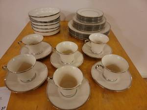 lot 37 image: 36 Piece 6 Place Setting Lenox Solitaire Set (Valued $525)