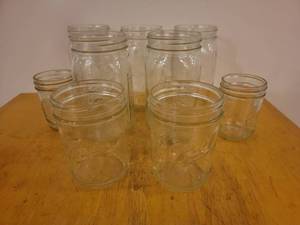 lot 36 image: 9 Ball Mason Jars-Great for Decor &Storage