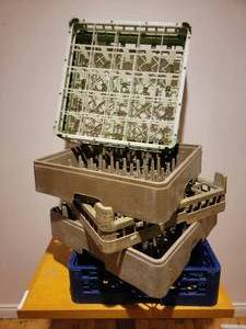 lot 63 image: 5 Glass and Utensil Wash Racks (Used)