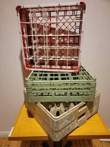 lot 65 image: 5 Tall Glass Wash Racks (Used)