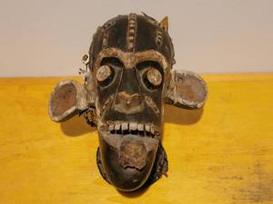 lot 67 image: Hand Carved Wooden African Head Piece Known Death Mask (Valued  $3,200)
