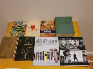 lot 72 image: 8 Must Have Vintage Cookbooks,An Introduction to Better Living From Deep Freeze,Cooking For American Homemakers 1966  - The Boston Culinary School Cookbook,Everyday Cook Book Encyclopedia,Food & Wine Best Of The Best,
