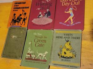 lot 73 image: 6 Rare Antique Books, The Odyssey of Homer 1922,Visits Here & There 1935,The Alice & Jerry Books 1930s-40s