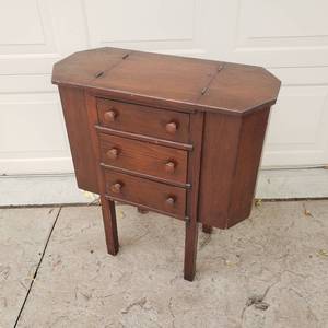 lot 78 image: Vintage Martha Washington Sewing Cabinet