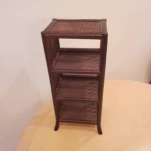 lot 107 image: Stylish Rattan Plant Pedestal