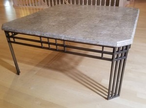 lot 34 image: Contemporary Stone Top Coffee Table