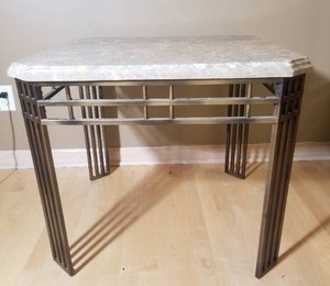 lot 149 image: Modern Granite Stone Topped Side Table