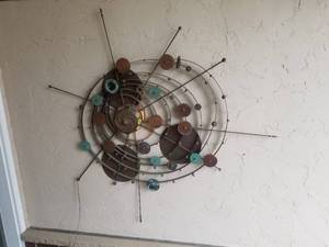 lot 33 image: Striking Modern Art Mounted Lit Sculpture- Signed by the Artist
