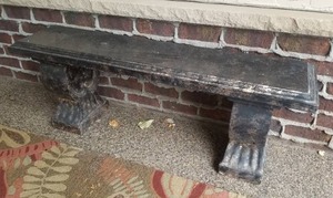 lot 113 image: Classic Black Outdoor Bench