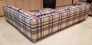 lot 32 image: Retro Mid Century Modern Vintage Sectional with Ottoman by Hammary  b