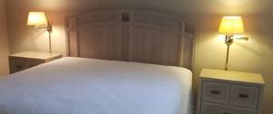lot 127 image: Contemporary Whitewash Tall King Headboard by Stanley