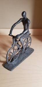 lot 183 image: Modern Art Metal Cyclist Statue