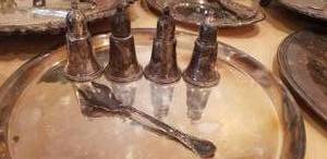 lot 145 image: Collection of Sterling and Silverplate Serving Pieces