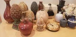 lot 109 image: Collection of Decorative Accents Pieces and Vases