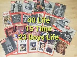 lot 66 image: Vintage Magazine Collection  Life  Time  Boys Life  80