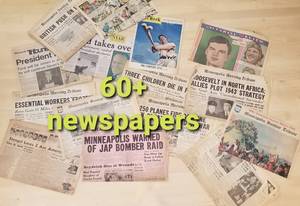lot 67 image: Vintage Minneapolis Newspaper Sections  60