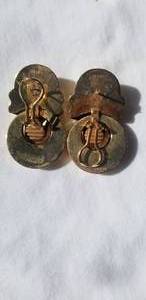 lot 17 image: 14K Yellow Gold Chunky Dangle Earrings
