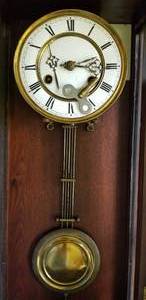 lot 181 image: Antique Walnut Case Wall Clock