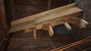 lot 33 image: Wood For Shelving, Etc. & Two Rolls Of Poultry Wire
