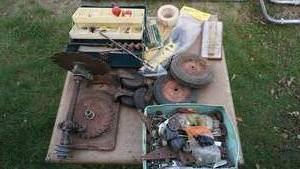 lot 73 image: Tackle Box--Spare Blades--Heavy Duty Drills--Casters--Wagon Wheels