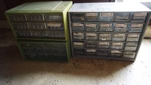 lot 80 image: Three Chests W Drawers Of Miscellaneous Screws