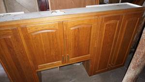 lot 97 image: Upper Cabinet W Five Doors & Hardware---70 12 Long  x  42 Tall
