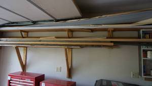 lot 126 image: Five Pieces Of 12 Feet Long--Light Grey Siding--Oak Trim--2  x  4  Wood