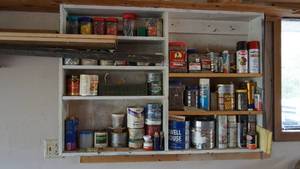 lot 130 image: Shelves Full Of Miscellaneous Garage Items
