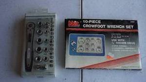 lot 129 image: Ten Piece Crowfoot Wrench Set--Ace Hardware--14 Drive Socket Set