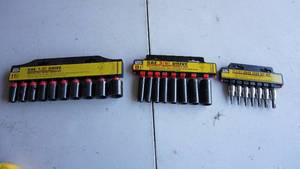 lot 135 image: Tool Shop 9 Piece SAE  38 Drive Deep Well Impact Socket Set--7 Piece 38 Drive Star Bit Set--SAE 12Drive Shallow Well Impact Socket Set