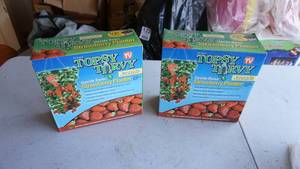 lot 142 image: Two  Topsy Turvy Upside Down Strawberry Planters